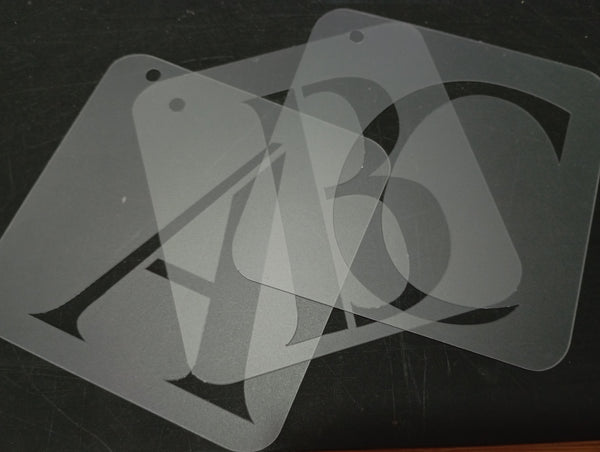 STENCILINI 10X10 ALFABETO NORMAL LETTERE SINGOLE