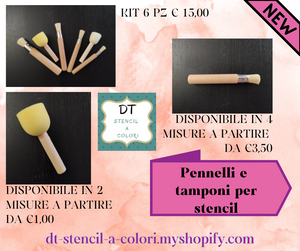 SUPER NEWS!!!! SONO ARRIVATI I PENNELLI E I TAMPONI PER STENCIL!!!!!!!!