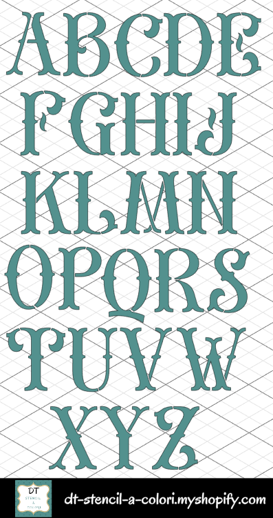 STENCILINI 10X10 CHRISTMAS FONT LETTERE SINGOLE