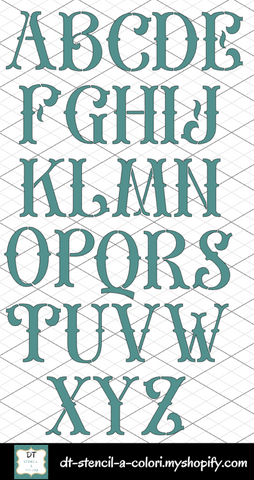 STENCILINI 10X10 CHRISTMAS FONT LETTERE SINGOLE