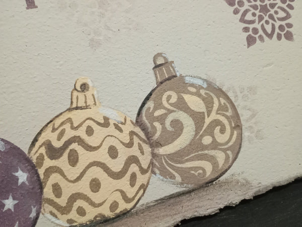 STENCILINI 10X10 CHRISTMAS BALLS DOPPIA BATTUTA TAGLIATI SINGOLI