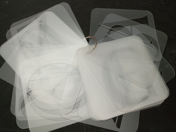 STENCILINI 10X10 ALFABETO NORMAL LETTERE SINGOLE