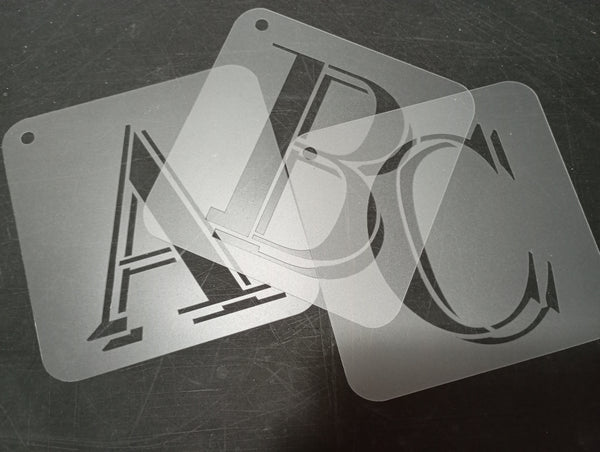 STENCILINI 10X10 ALFABETO SHADOW LETTERE SINGOLE