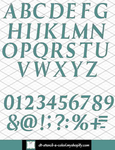 STENCILINI 10X10 ALFABETO NORMAL LETTERE SINGOLE