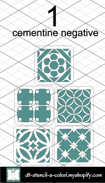 STENCILINI 10X10 KIT CEMENTINE SINGOLE
