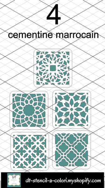 STENCILINI 10X10 KIT CEMENTINE SINGOLE