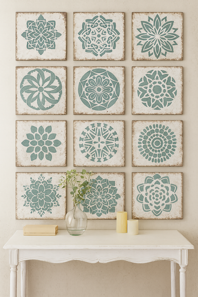 STENCILINI 10X10 KIT MANDALA TAGLIATI SINGOLI