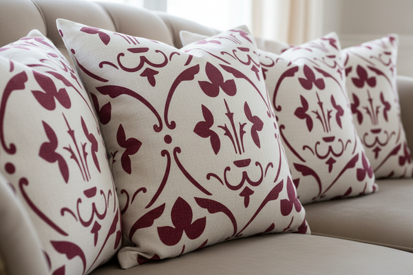 Cuscini con stencil definito