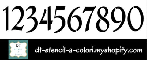 L4 LONGHETTE 8X30 NUMERI ELEGANT FONT