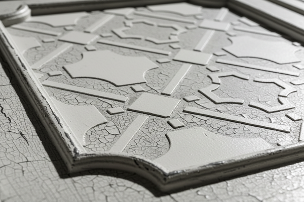 Macro laterale stencil in rilievo con luce radente