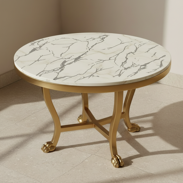 Tavolino con venature stencil nere e grigie