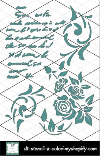 S105 CALLIGRAFICO E ROSE