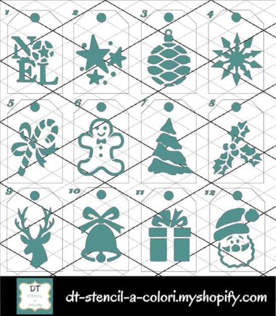 STENCIL TAG NATALE