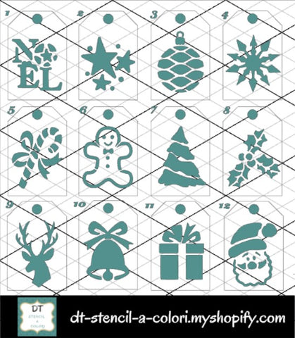 STENCIL TAG NATALE